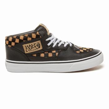 Damske Kotnikove Tenisky Vans Calf Hair Checkerboard Half Cab Biele VA18CBOUT